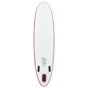 Σετ Σανίδας Stand Up Paddle / Surf Φουσκωτό Κόκκινο και Λευκό