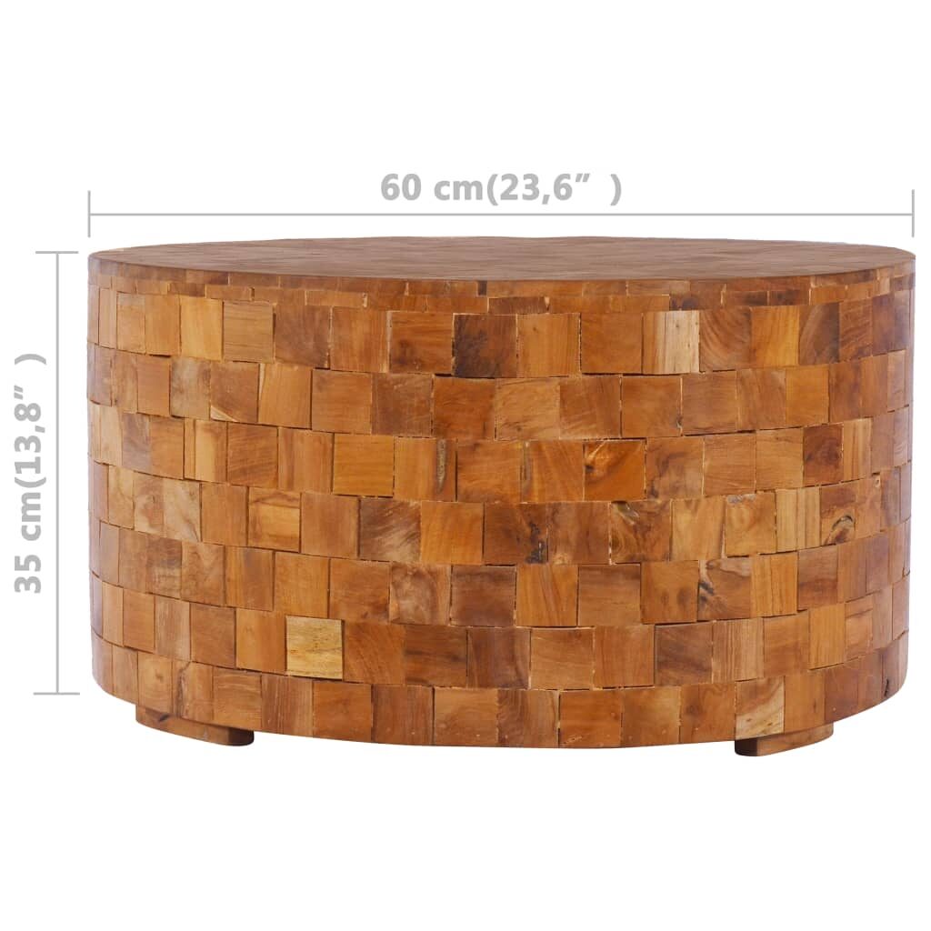 Τραπεζάκι Σαλονιού 60 x 60 x 35 εκ. από Μασίφ Ξύλο Teak