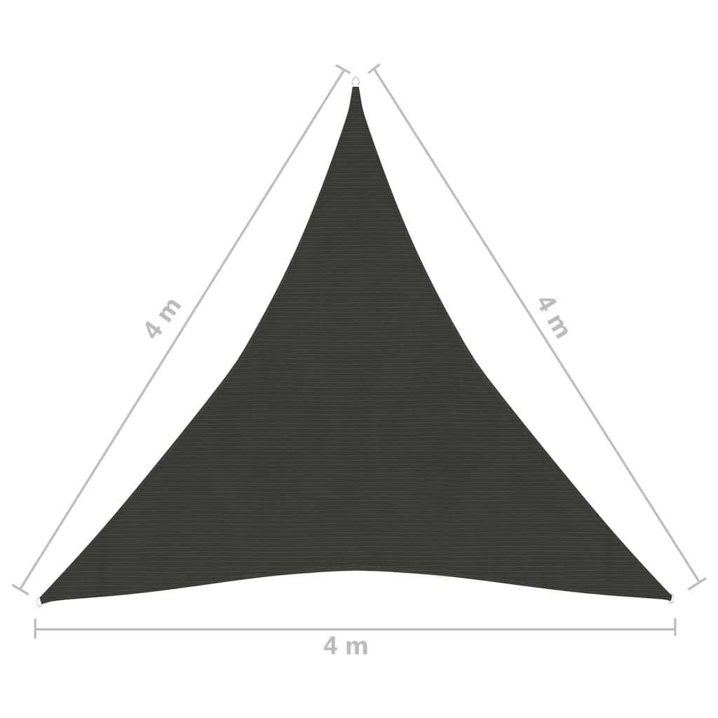 Πανί Σκίασης Ανθρακί 4 x 4 x 4 μ. από HDPE 160 γρ/μ²