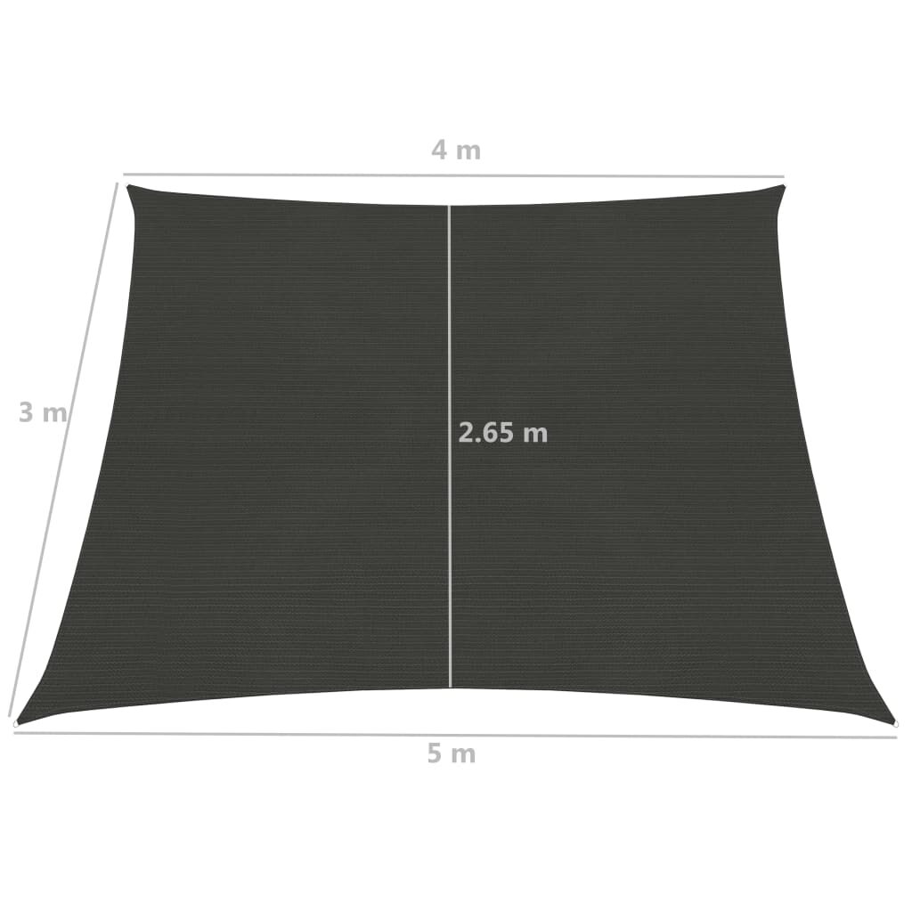 311105  Sunshade Sail 160 g/m² Anthracite 4/5x3 m HDPE