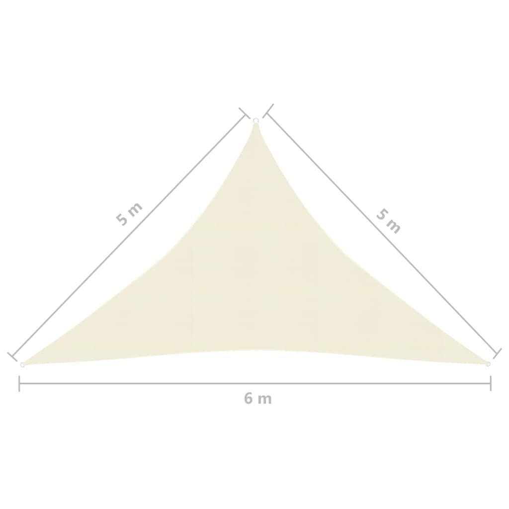 Πανί Σκίασης Κρεμ 5 x 5 x 6 μ. από HDPE 160 γρ./μ²