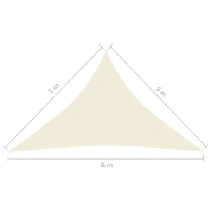 Πανί Σκίασης Κρεμ 5 x 5 x 6 μ. από HDPE 160 γρ./μ²