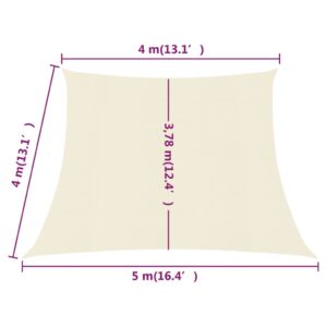 Πανί Σκίασης Κρεμ 4/5 x 4 μ. από HDPE 160 γρ./μ²