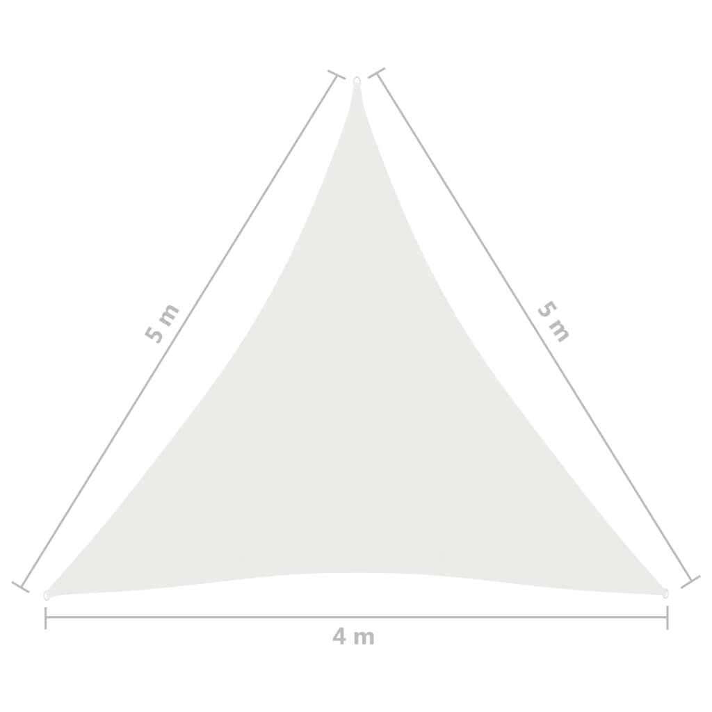 Πανί Σκίασης Λευκό 4 x 5 x 5 μ. από HDPE 160 γρ./μ²