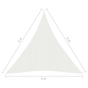 Πανί Σκίασης Λευκό 4 x 5 x 5 μ. από HDPE 160 γρ./μ²