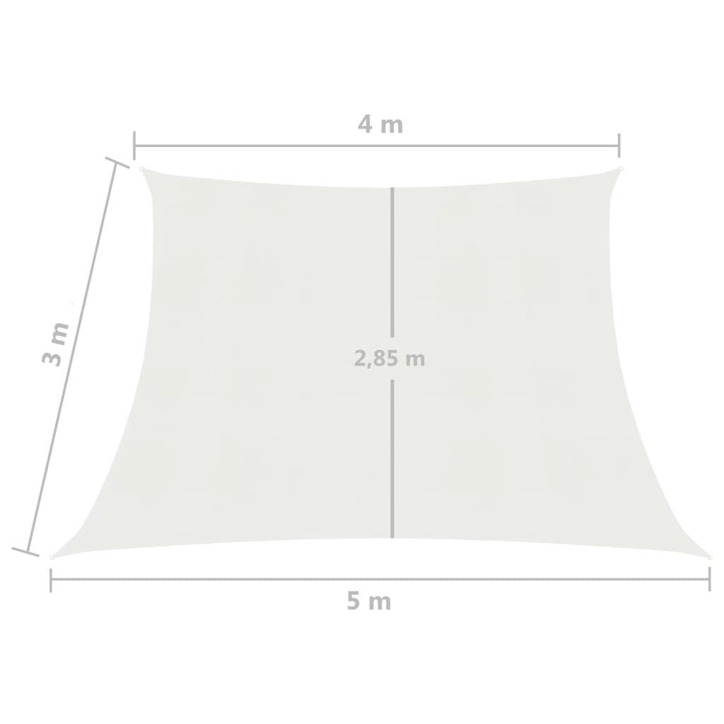 Πανί Σκίασης Λευκό 4/5 x 3 μ. από HDPE 160 γρ./μ²