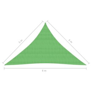 Πανί Σκίασης Ανοιχτό Πράσινο 5 x 5 x 6 μ. από HDPE 160 γρ./μ²