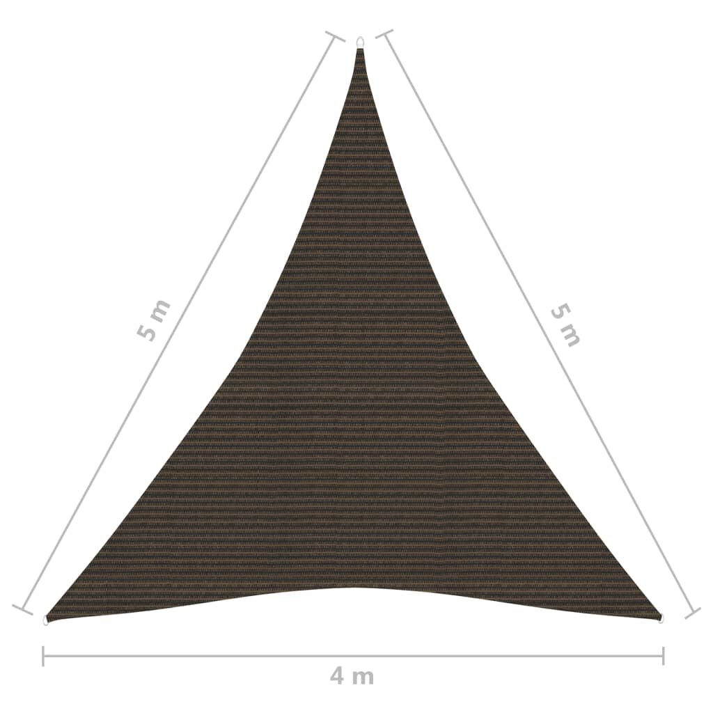 Πανί Σκίασης Καφέ 4 x 5 x 5 μ. από HDPE 160 γρ./μ²