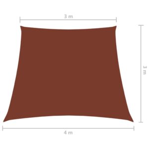 Πανί Σκίασης Τραπέζιο Τερακότα 3/4 x 3 μ. από Ύφασμα Oxford