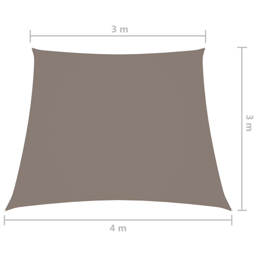 Πανί Σκίασης Τραπέζιο Taupe 3/4 x 3 μ. από Ύφασμα Oxford