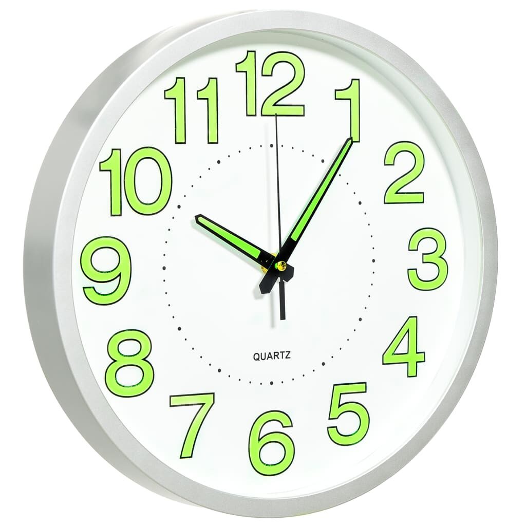 325167  Luminous Wall Clock White 30 cm