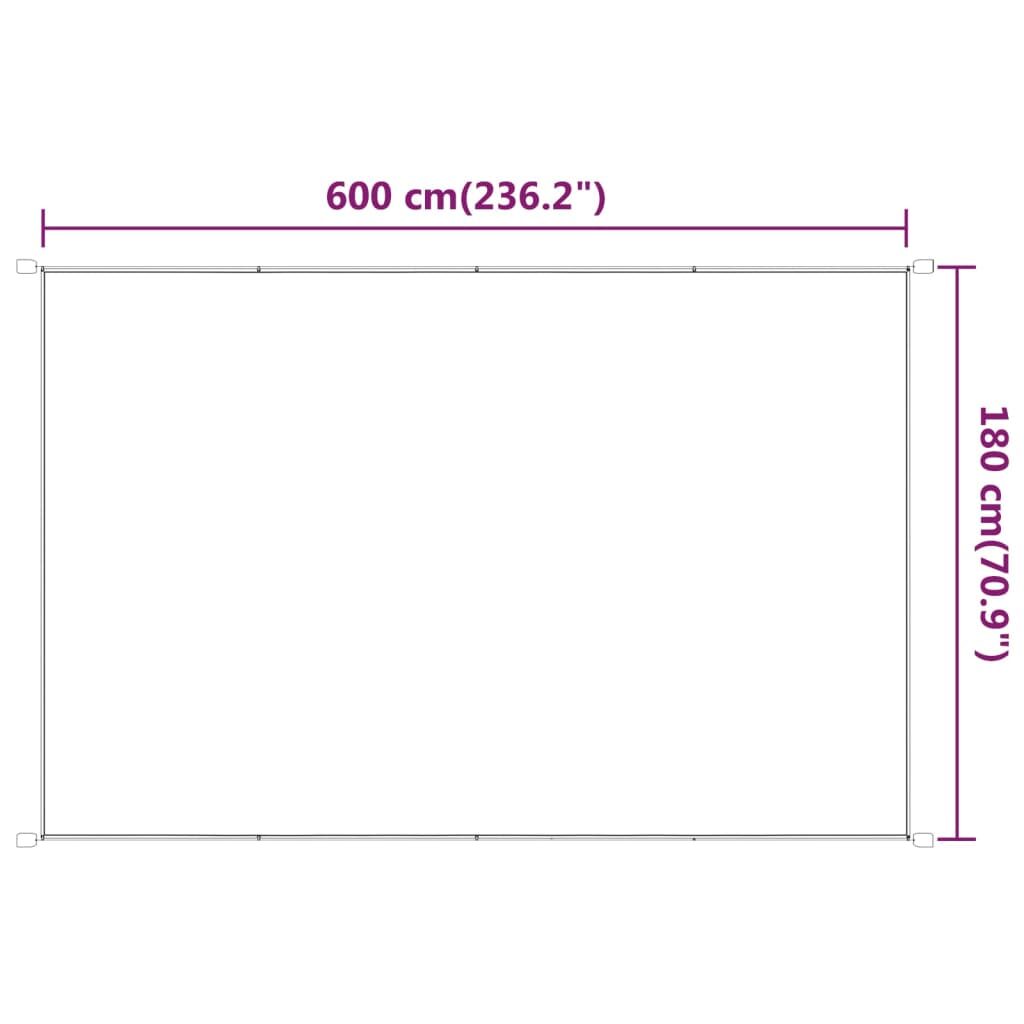 Τέντα Κάθετη Μπεζ 180 x 600 εκ. από Ύφασμα Oxford