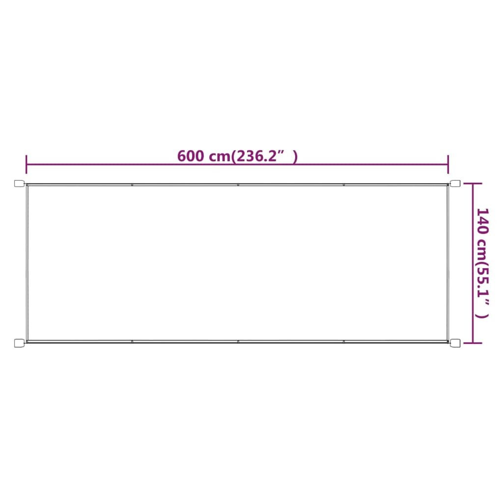 Τέντα Κάθετη Τερακότα 140 x 600 εκ. από Ύφασμα Oxford