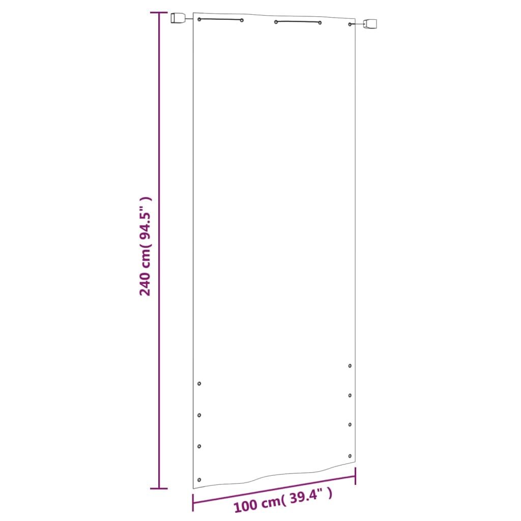 Διαχωριστικό Βεράντας Λευκό 100 x 240 εκ. Ύφασμα Oxford