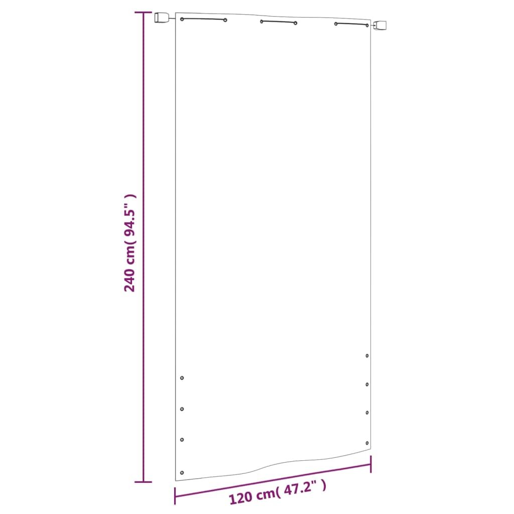 Διαχωριστικό Βεράντας Ανθρακί 120 x 240 εκ. Ύφασμα Oxford