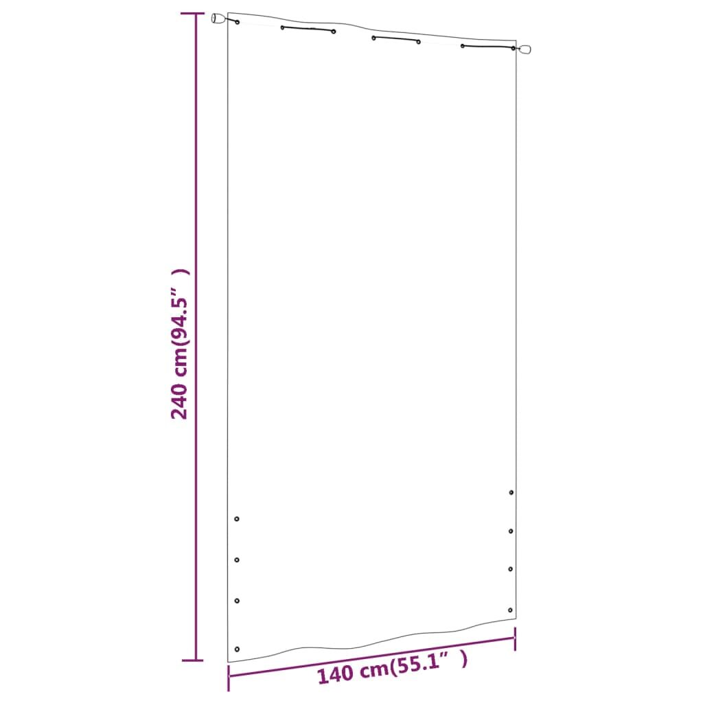 Διαχωριστικό Βεράντας Τερακότα 140 x 240 εκ. Ύφασμα Oxford