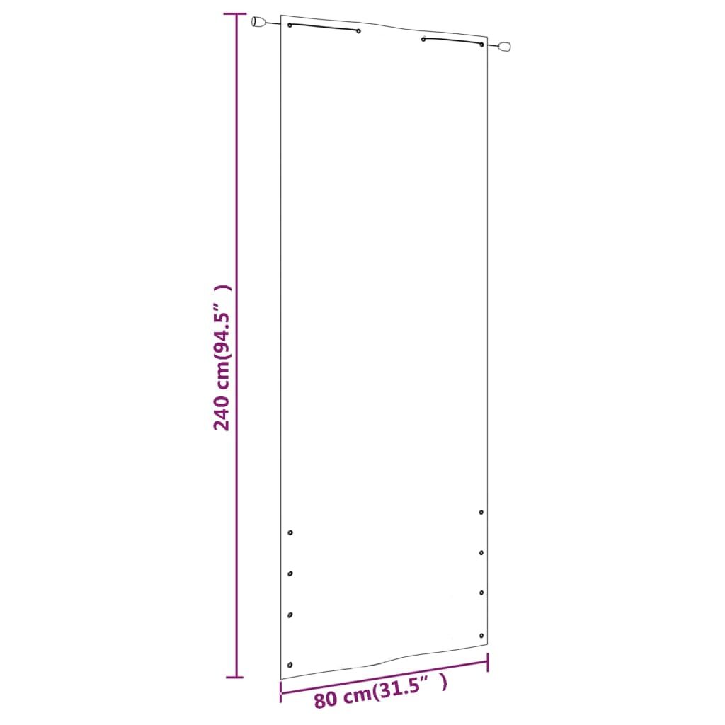 Διαχωριστικό Βεράντας Taupe 80 x 240 εκ. Ύφασμα Oxford