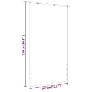 Διαχωριστικό Βεράντας Κίτρινο & Λευκό 140x240 εκ. Ύφασμα Oxford