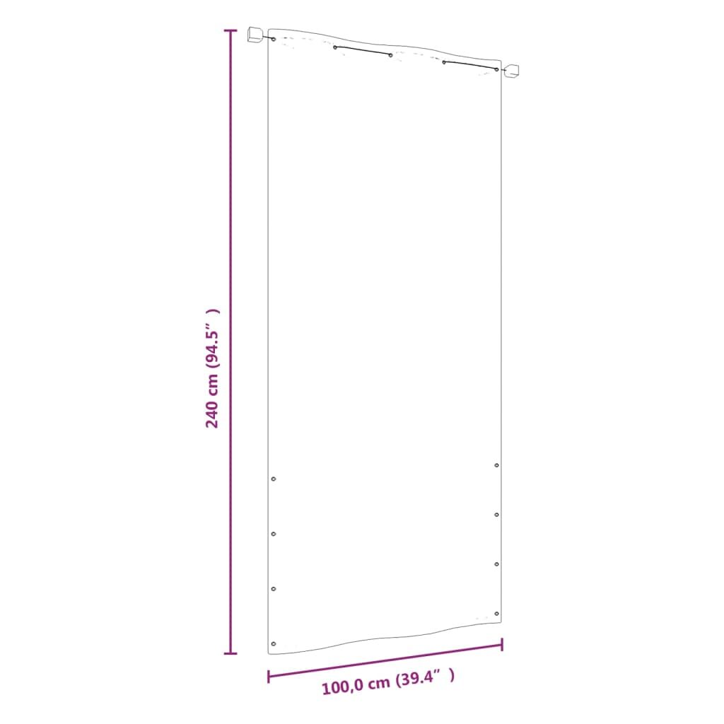 Διαχωριστικό Βεράντας Κόκκινο 100 x 240 εκ. Ύφασμα Oxford