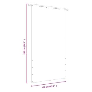 Διαχωριστικό Βεράντας Μαύρο 120 x 240 εκ. Ύφασμα Oxford