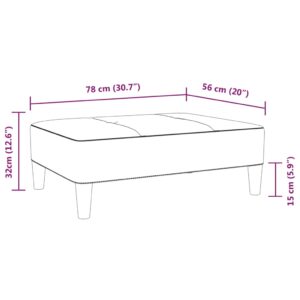 Υποπόδιο Κόκκινο 78 x 56 x 32 εκ. από Συνθετικό Δέρμα