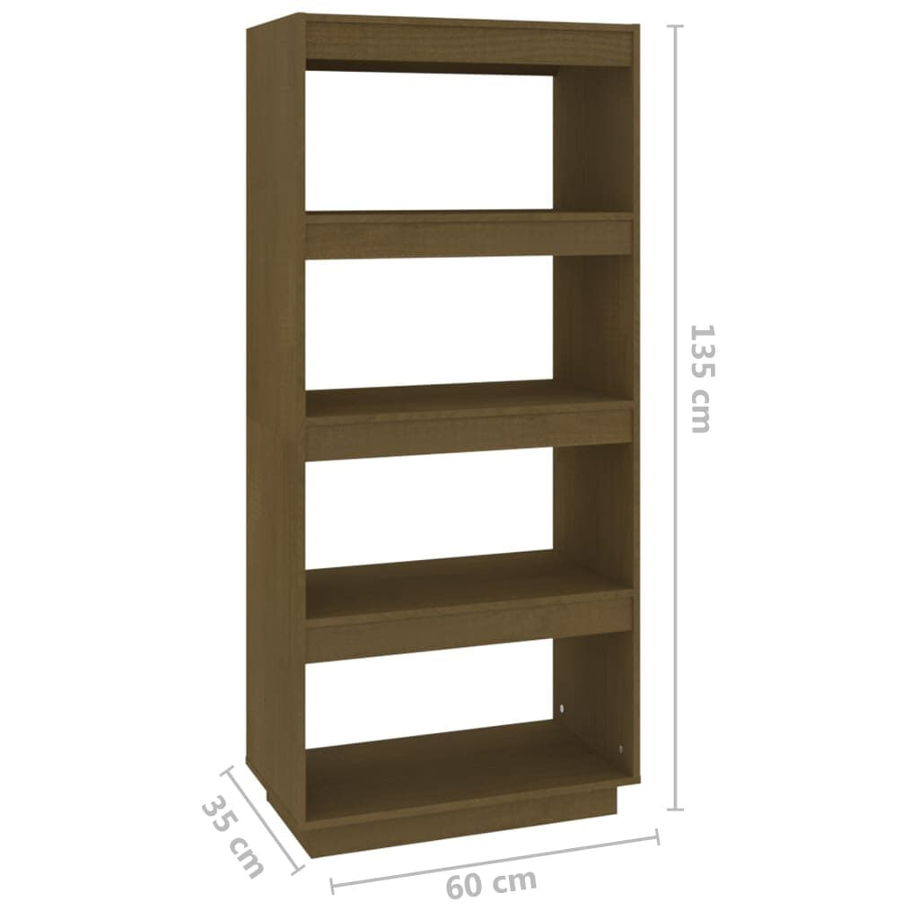 Βιβλιοθήκη/Διαχωριστικό Χώρου Μελί 60x35x135 εκ. Μασίφ Πεύκο