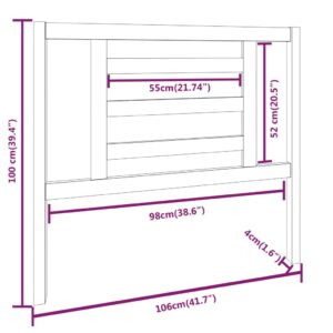 Κεφαλάρι Κρεβατιού 106 x 4 x 100 εκ. από Μασίφ Ξύλο Πεύκου