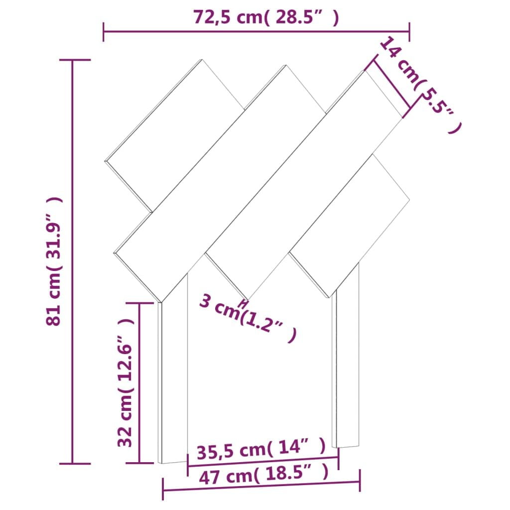 5x3x81 εκ. από Μασίφ Ξύλο Πεύκου