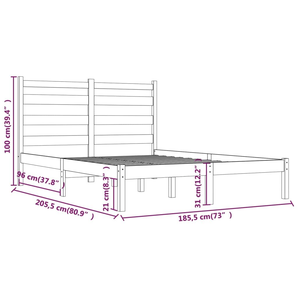 Πλαίσιο Κρεβατιού Μελί 180 x 200 εκ. Μασίφ Πεύκο 6FT Super King