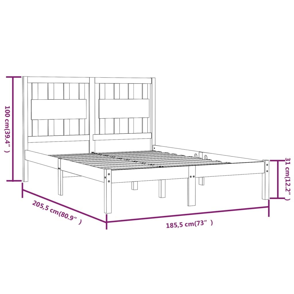 Πλαίσιο Κρεβατιού Μελί 180 x 200 εκ. Μασίφ Πεύκο 6FT Super King