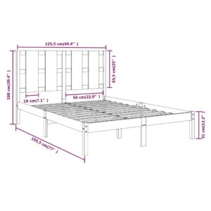 Πλαίσιο Κρεβατιού 120 x 190 εκ. από Μασίφ Ξύλο 4FT Small Double