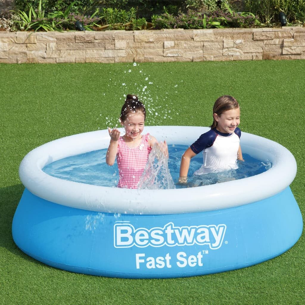 Bestway Πισίνα Φουσκωτή Στρογγυλή Fast Set Μπλε 183 x 51 εκ.