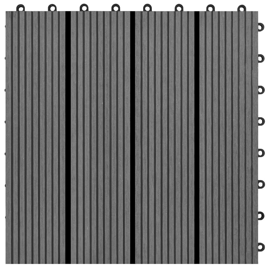 Πλακάκια Deck 22 τεμ. Γκρι 30 x 30 εκ. 2 μ² από WPC