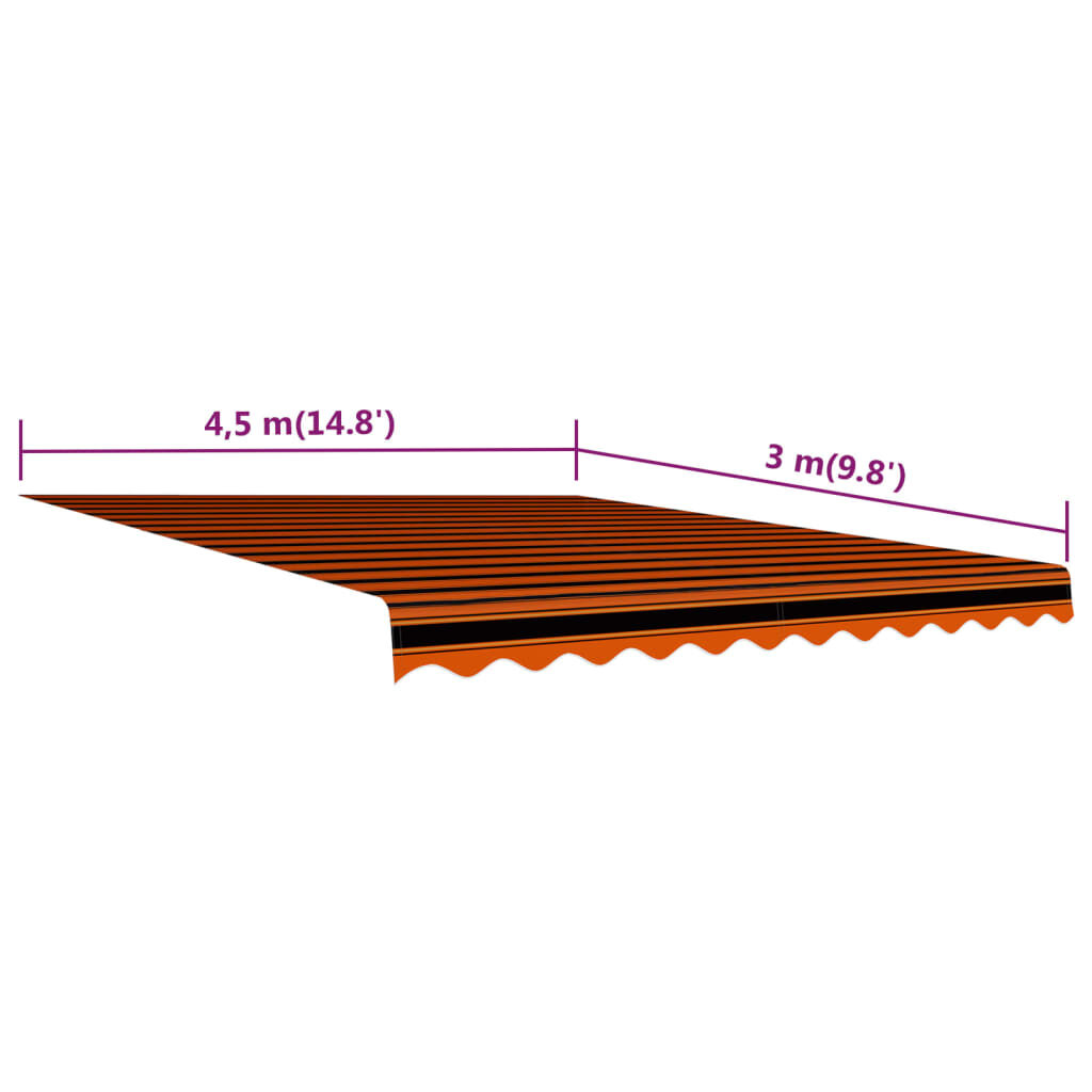 Τεντόπανο Πορτοκαλί / Καφέ 450 x 300 εκ. από Καραβόπανο