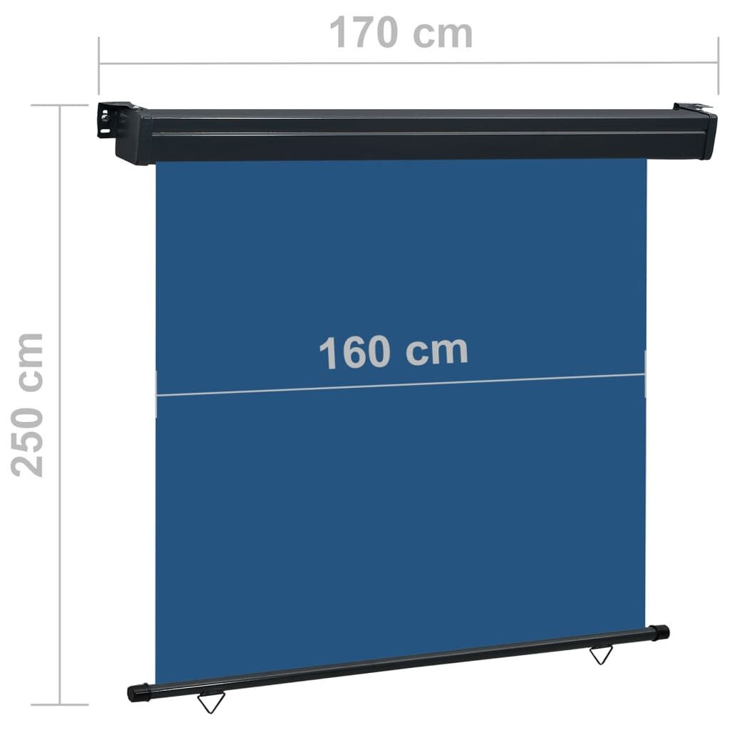 Σκίαστρο Βεράντας Πλαϊνό Μπλε 170 x 250 εκ.