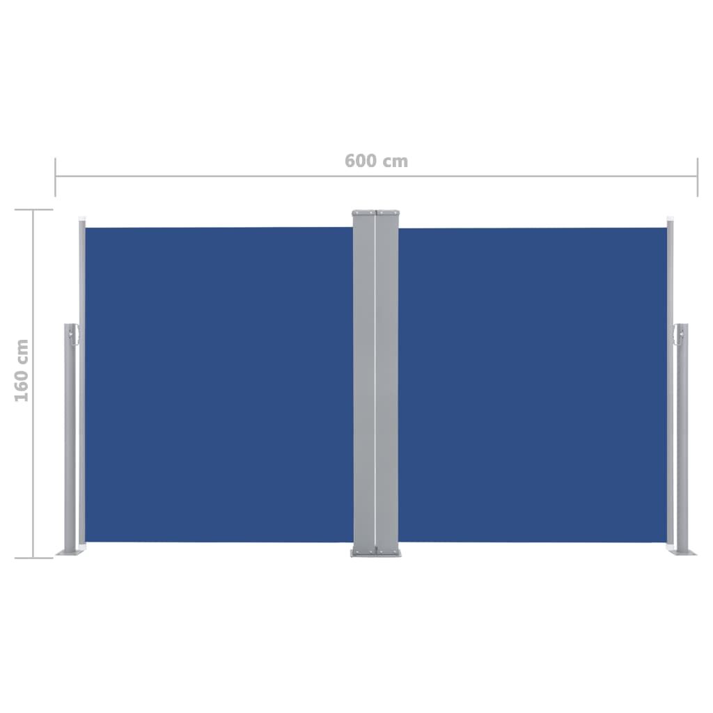 Σκίαστρο Πλαϊνό Συρόμενο Μπλε 160 x 600 εκ.