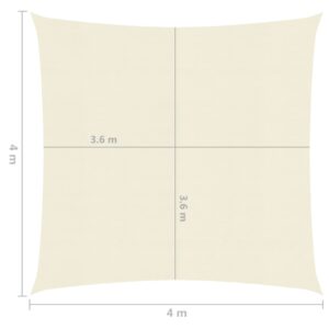 Πανί Σκίασης Κρεμ 4 x 4 μ. από HDPE 160 γρ./μ²