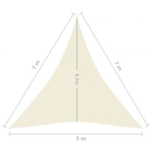 Πανί Σκίασης Κρεμ 5 x 7 x 7 μ. από HDPE 160 γρ./μ²