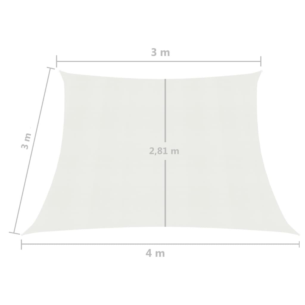 Πανί Σκίασης Λευκό 3/4 x 3 μ. από HDPE 160 γρ./μ²