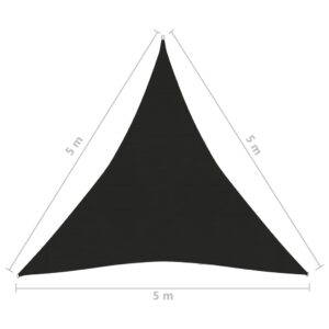 Πανί Σκίασης Μαύρο 5 x 5 x 5 μ. από HDPE 160 γρ./μ²