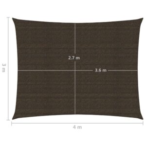 Πανί Σκίασης Καφέ 3 x 4 μ. από HDPE 160 γρ./μ²