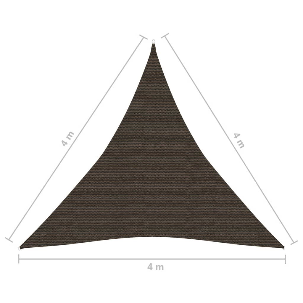 Πανί Σκίασης Καφέ 4 x 4 x 4 μ. από HDPE 160 γρ./μ²