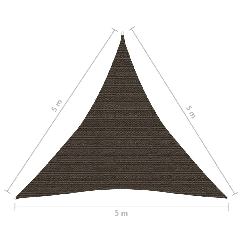 Πανί Σκίασης Καφέ 5 x 5 x 5 μ. από HDPE 160 γρ./μ²