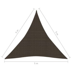 Πανί Σκίασης Καφέ 5 x 5 x 5 μ. από HDPE 160 γρ./μ²