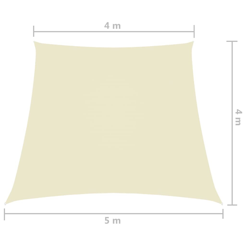 Πανί Σκίασης Τραπέζιο Κρεμ 4/5 x 4 μ. από Ύφασμα Oxford