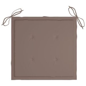 Μαξιλάρια Καρέκλας Κήπου 6 τεμ. Taupe 40x40x4 εκ. Υφασμάτινα