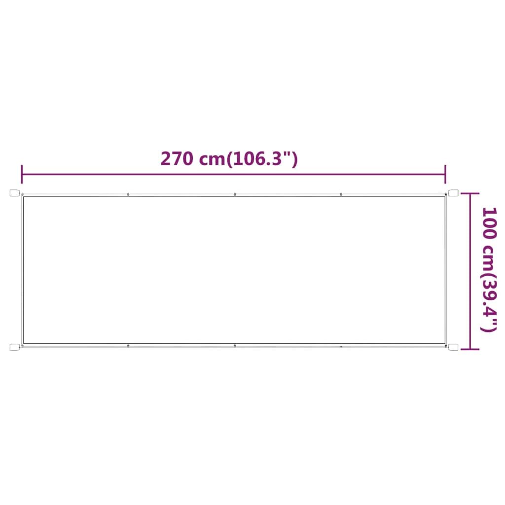 Τέντα Κάθετη Μπεζ 100 x 270 εκ. από Ύφασμα Oxford