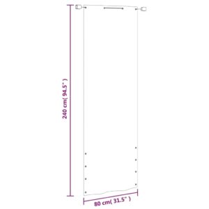 Διαχωριστικό Βεράντας Κρεμ 80 x 240 εκ. Ύφασμα Oxford