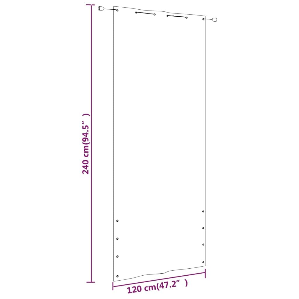 Διαχωριστικό Βεράντας Taupe 120 x 240 εκ. Ύφασμα Oxford