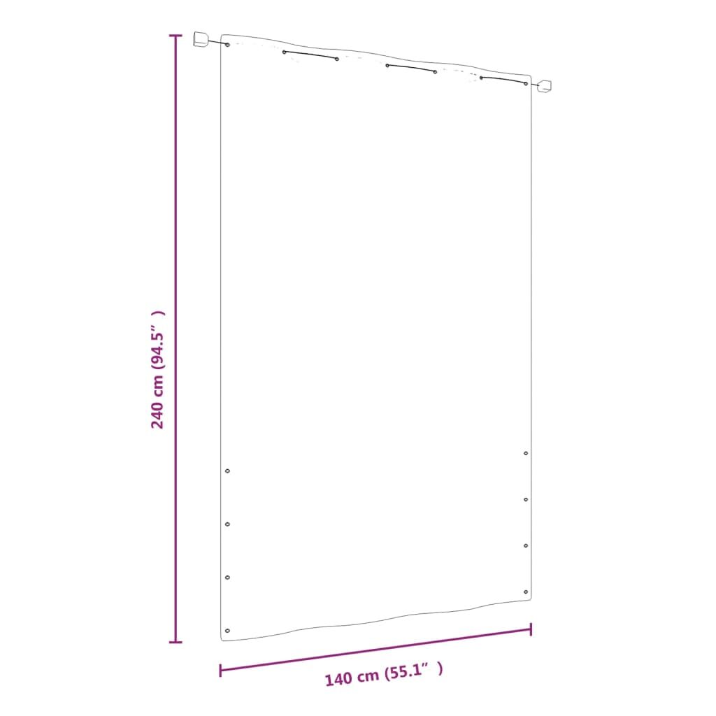 Διαχωριστικό Βεράντας Κόκκινο 140 x 240 εκ. Ύφασμα Oxford